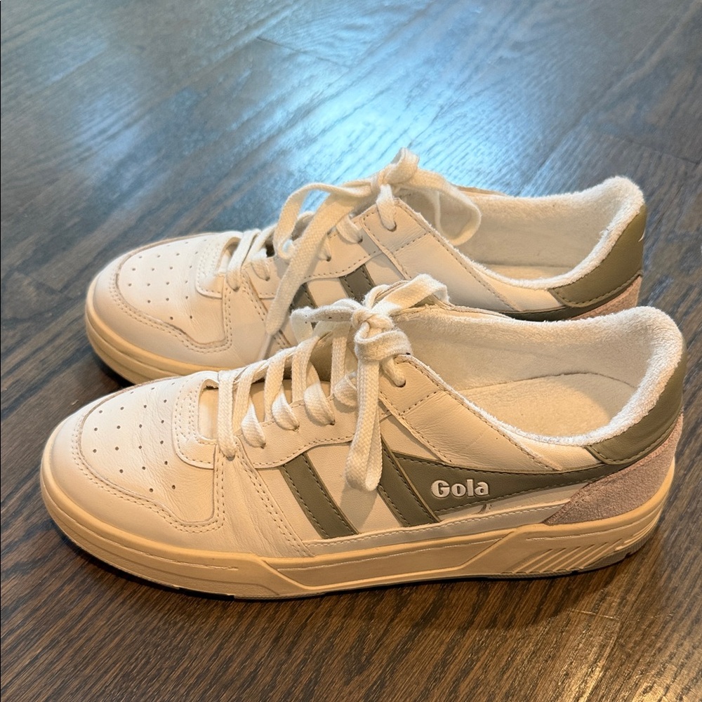 Gola White allcourt trainer low top sneakers US 8 - Picture 2 of 7